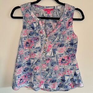 Lilly Pulitzer Essie Top Sea to Shining Sea SIZE XS